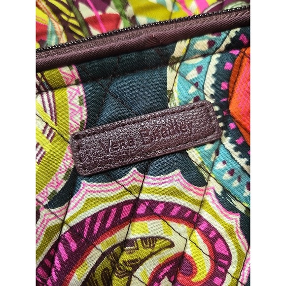 VERA BRADLEY Heirloom Paisley Weekender & Hadley Set Of 2 Brown Blue Red Exc - Picture 11 of 11
